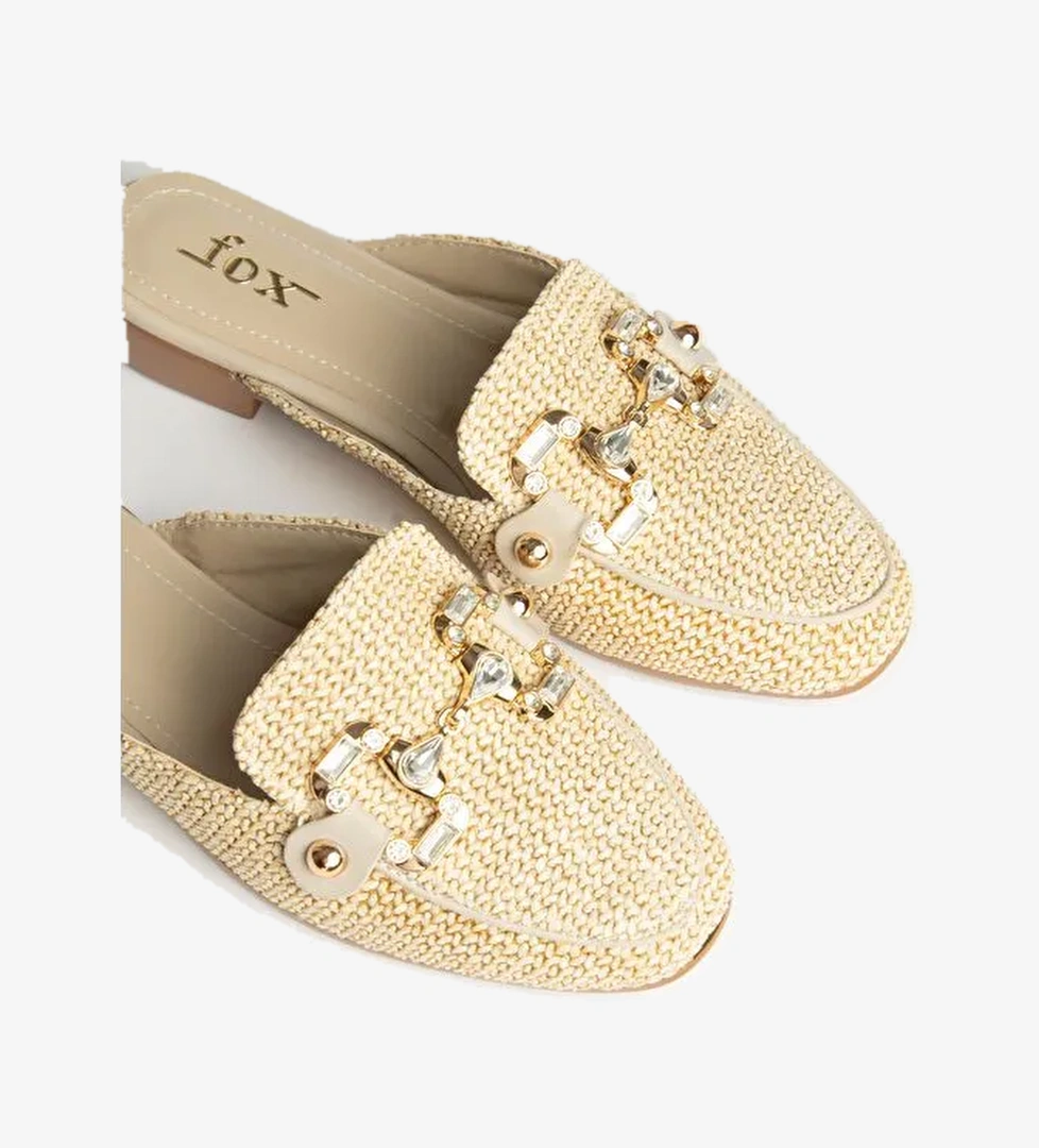 U2500091 Bej Kadın Terlik - Görsel 1