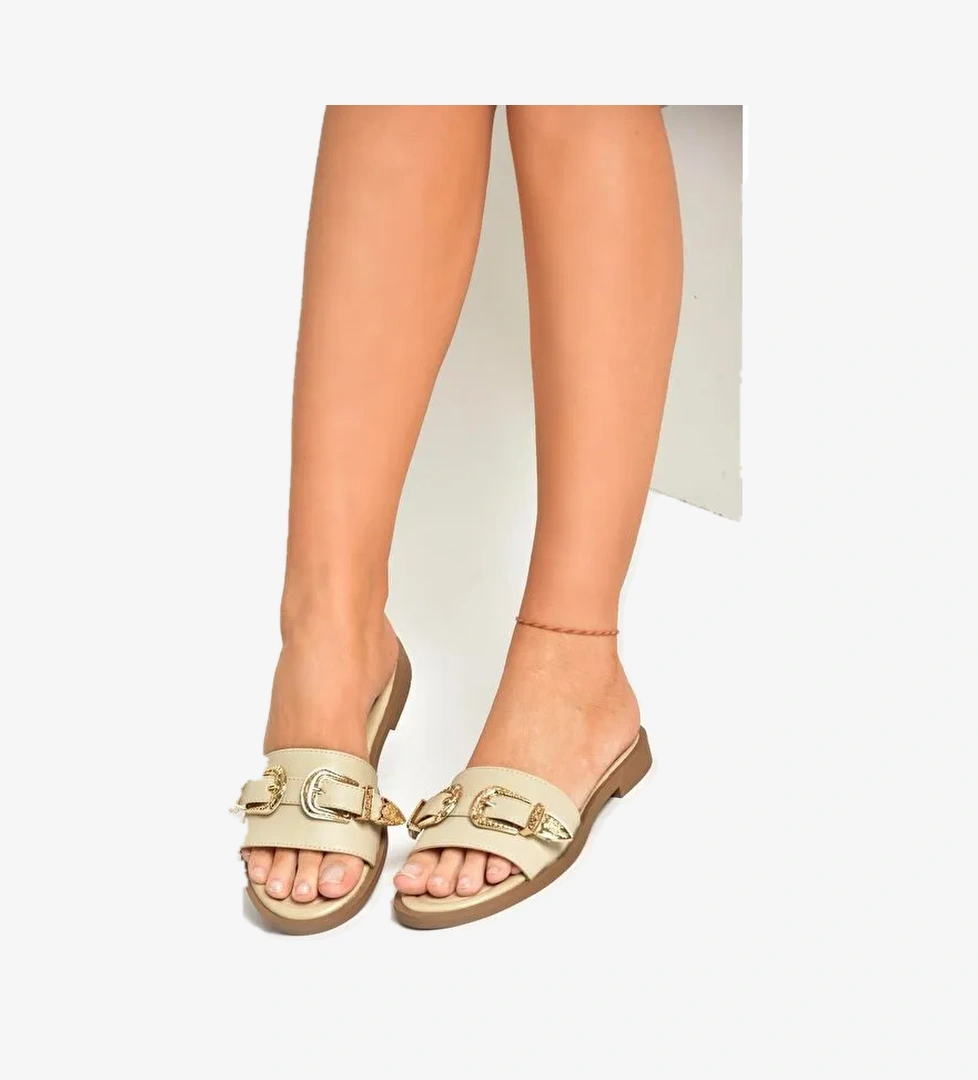 U2501101 Bej Kadın Terlik - Görsel 1