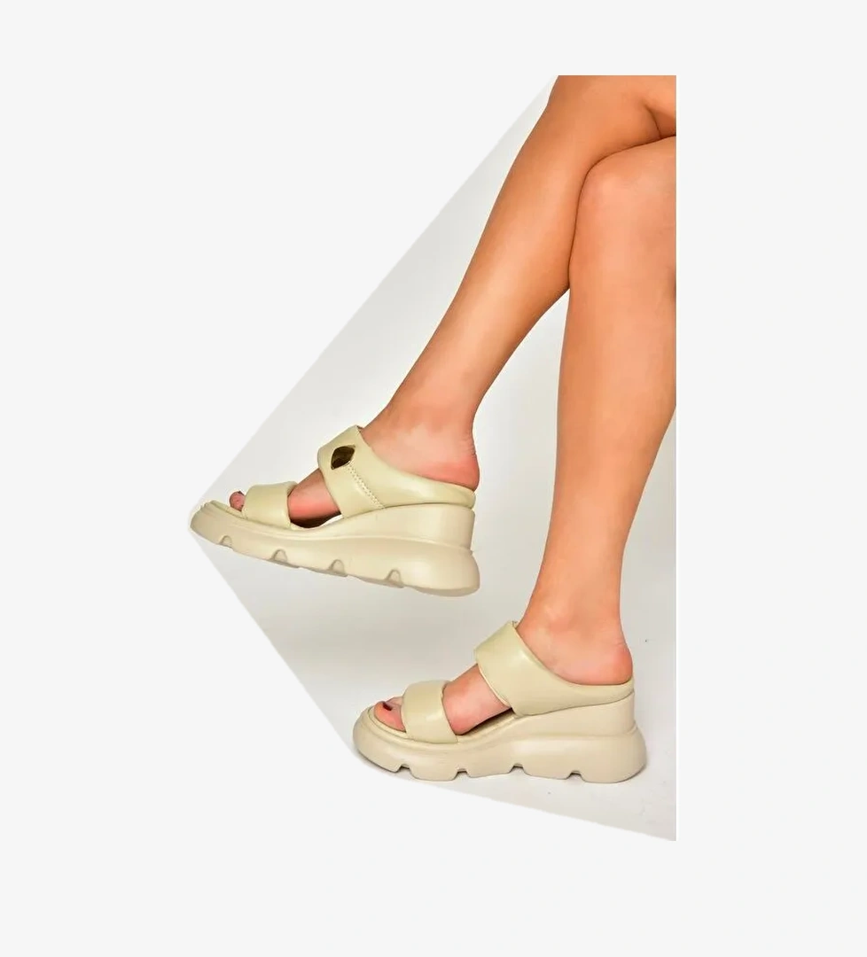 U3122545 Bej Kadın Sandalet - Görsel 1