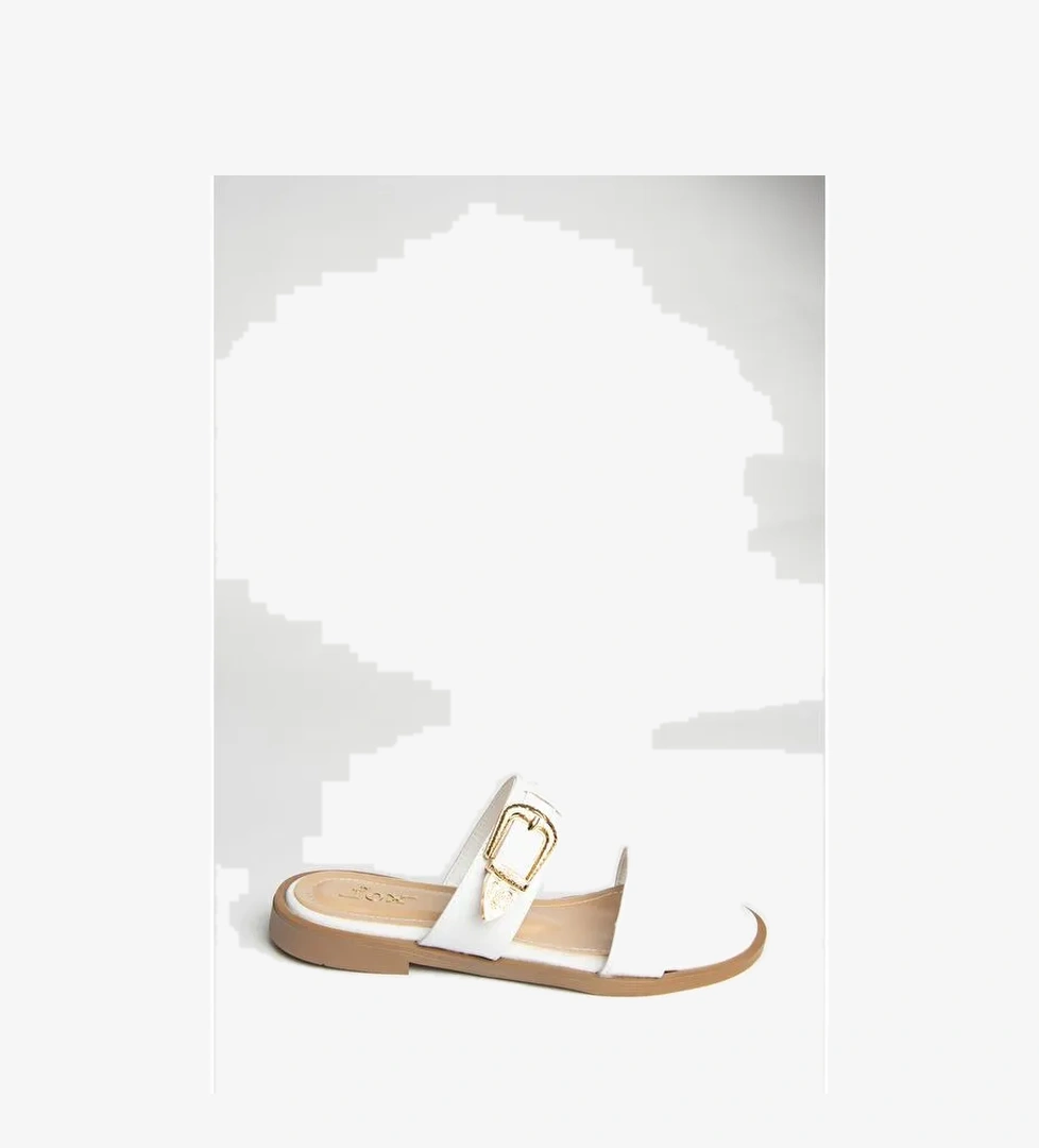 Fox Shoes U2500665 Siyah Beyaz Kadın Terlik model görseli