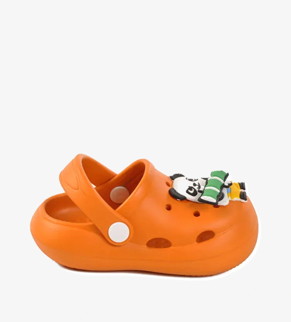 Turuncu Unisex Çocuk Sabo Terlik Yumurcak - Görsel 1