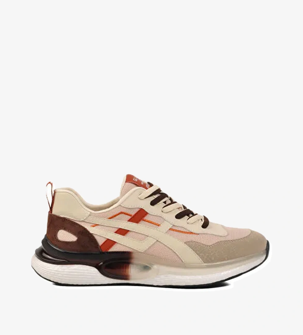 Bej Fileli Hava Alabilen Erkek Spor Ayakkabı 25Y563 M - Görsel 1