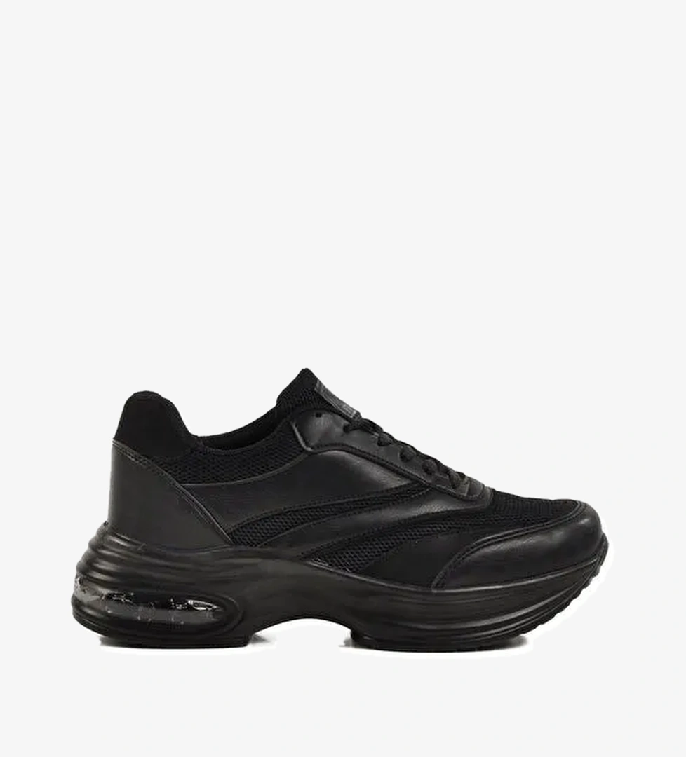 Siyah Fileli Hafif Air Taban Kadın Spor Ayakkabı 185 G - Görsel 1