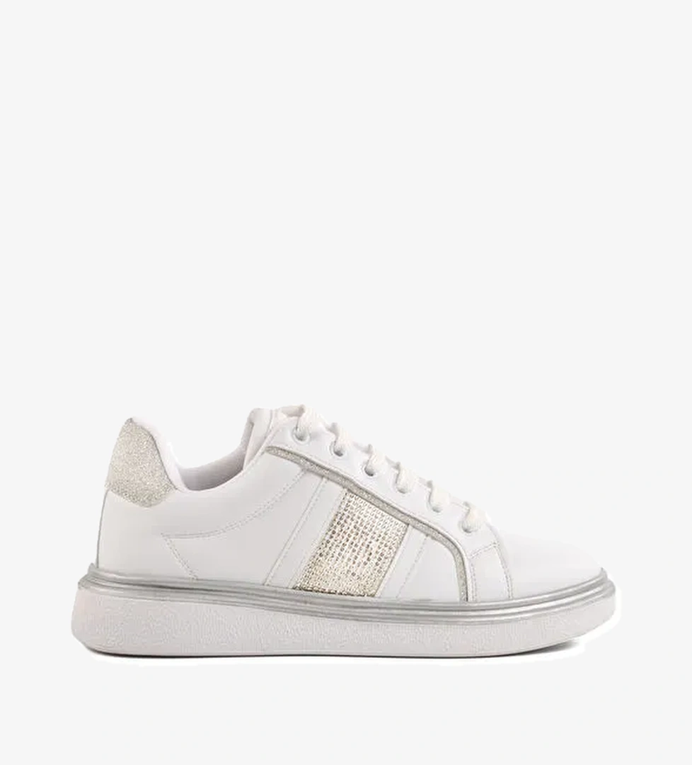 Beyaz Bağcıklı Kadın Spor Ayakkabı 707 Z