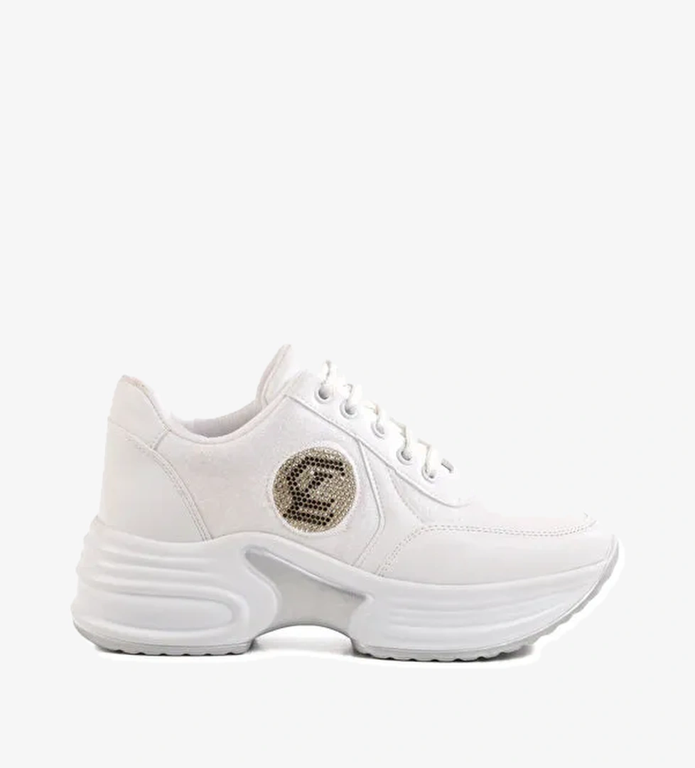 Beyaz Yüksek Taban Kadın Spor Ayakkabı 5016 Z