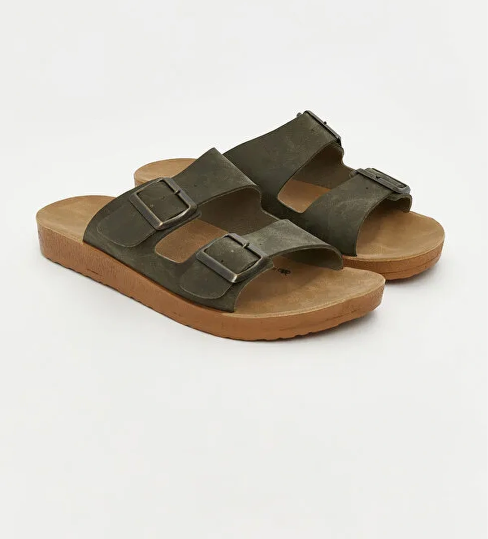 Çift Bantlı Erkek Terlik - Görsel 1