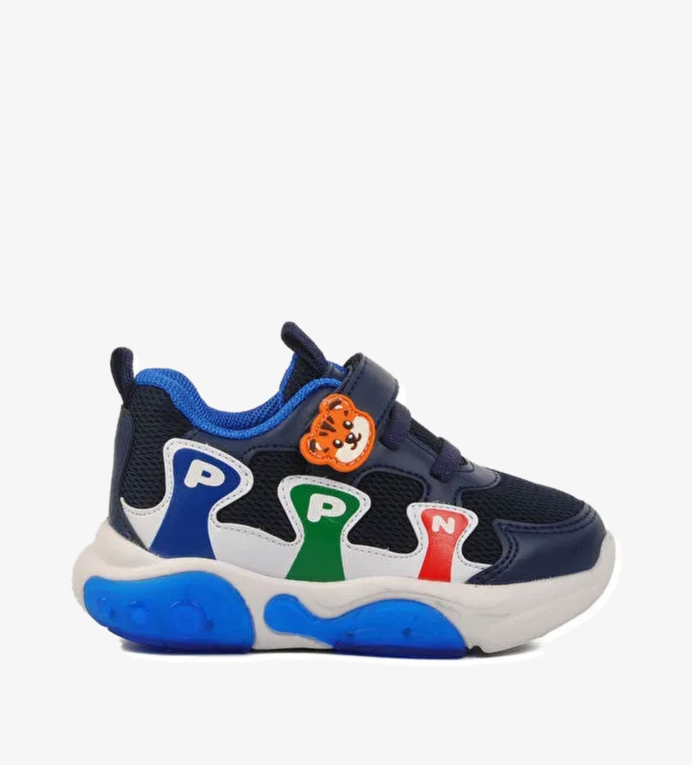 Lacivert Cırtlı Fileli Hafif Erkek Çocuk Spor Ayakkabı 1914 B