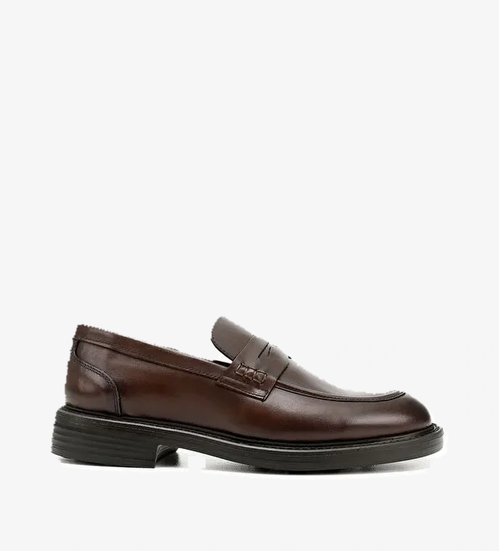 Gönderi̇(r) Erkek ÇİKOLATA KAHVE Hakiki Deri Loafer Ayakkabı model görseli