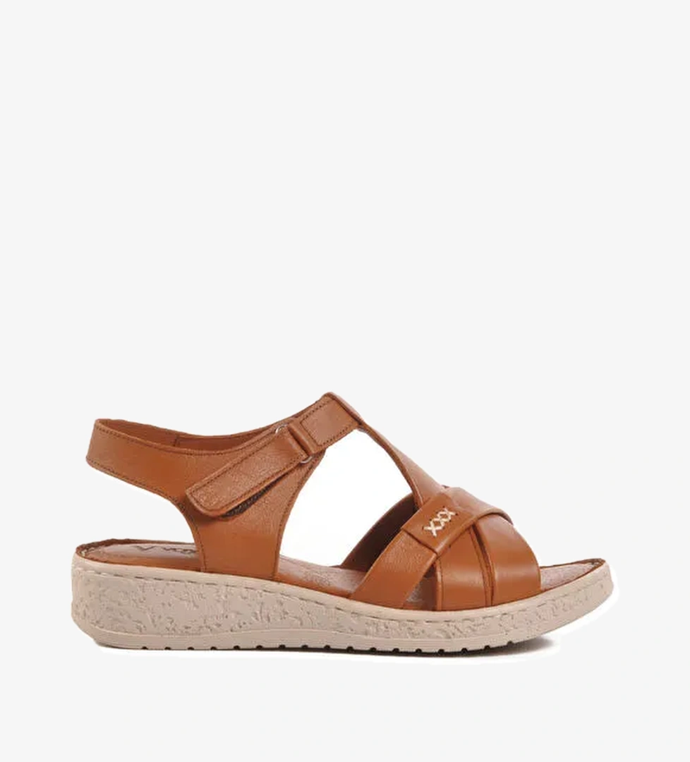 Taba Hakiki Deri Kadın Sandalet 9216 Z