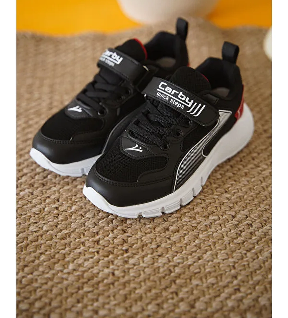 D0132 Cırtlı Çocuk Unisex Sneaker Spor Ayakkabı - Görsel 1