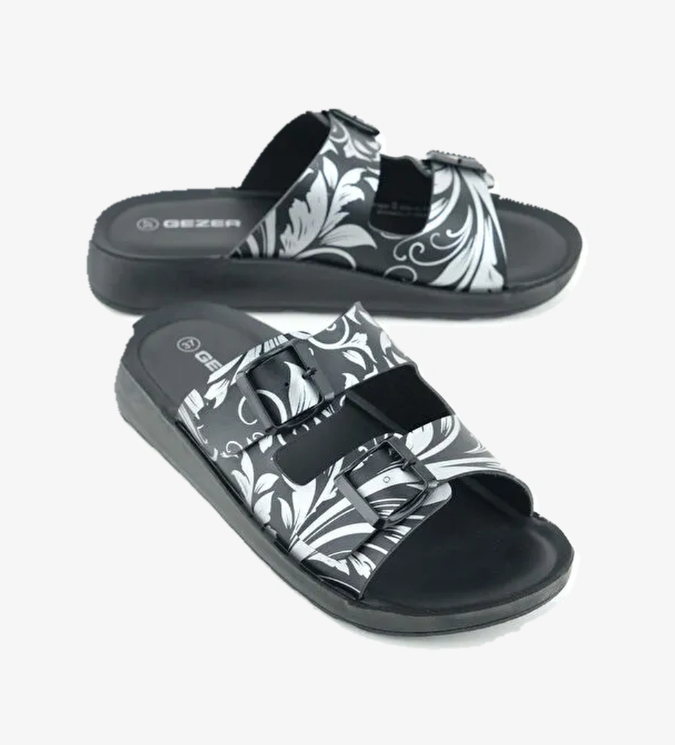 Kadın Yazlık Suni Deri Rahat Taban İki Toka Ayarlanabilir Günlük Terlik - Görsel 1