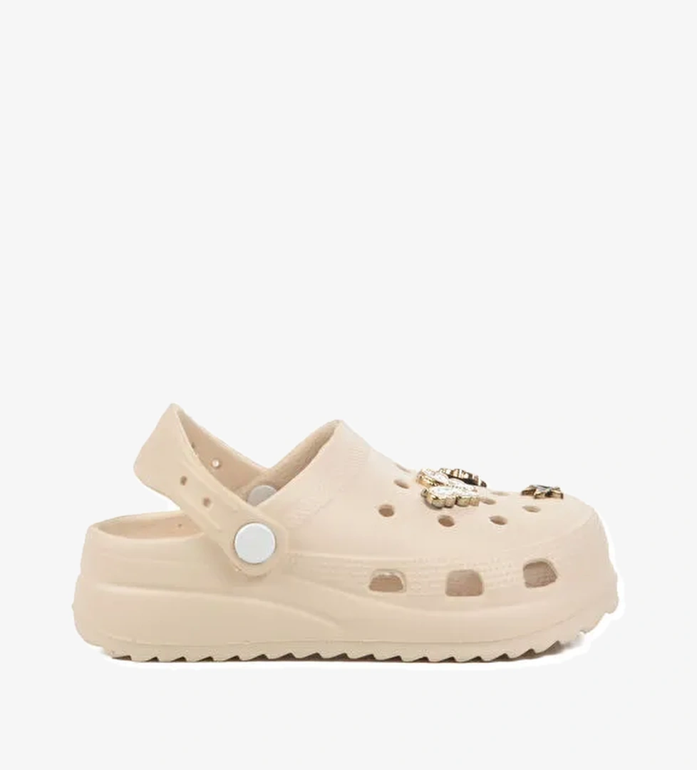 Ekru Hafif Kız Çocuk Sabo Terlik 205 F