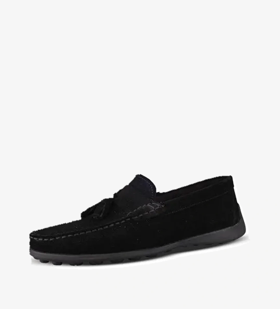 Erkek Günlük Ayakkabı - Siyah, Nubuk Deri