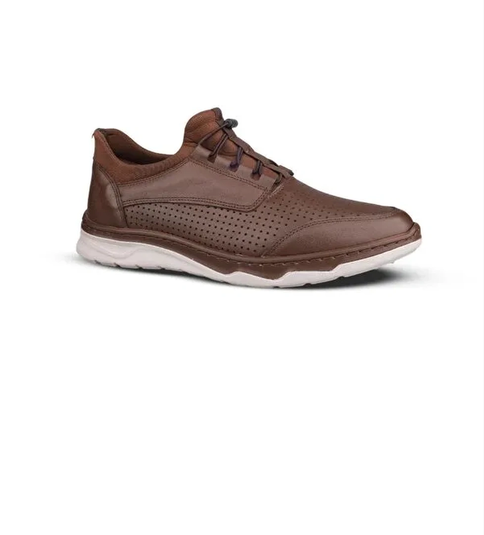 Erkek Günlük Ayakkabı - Kahve, Deri