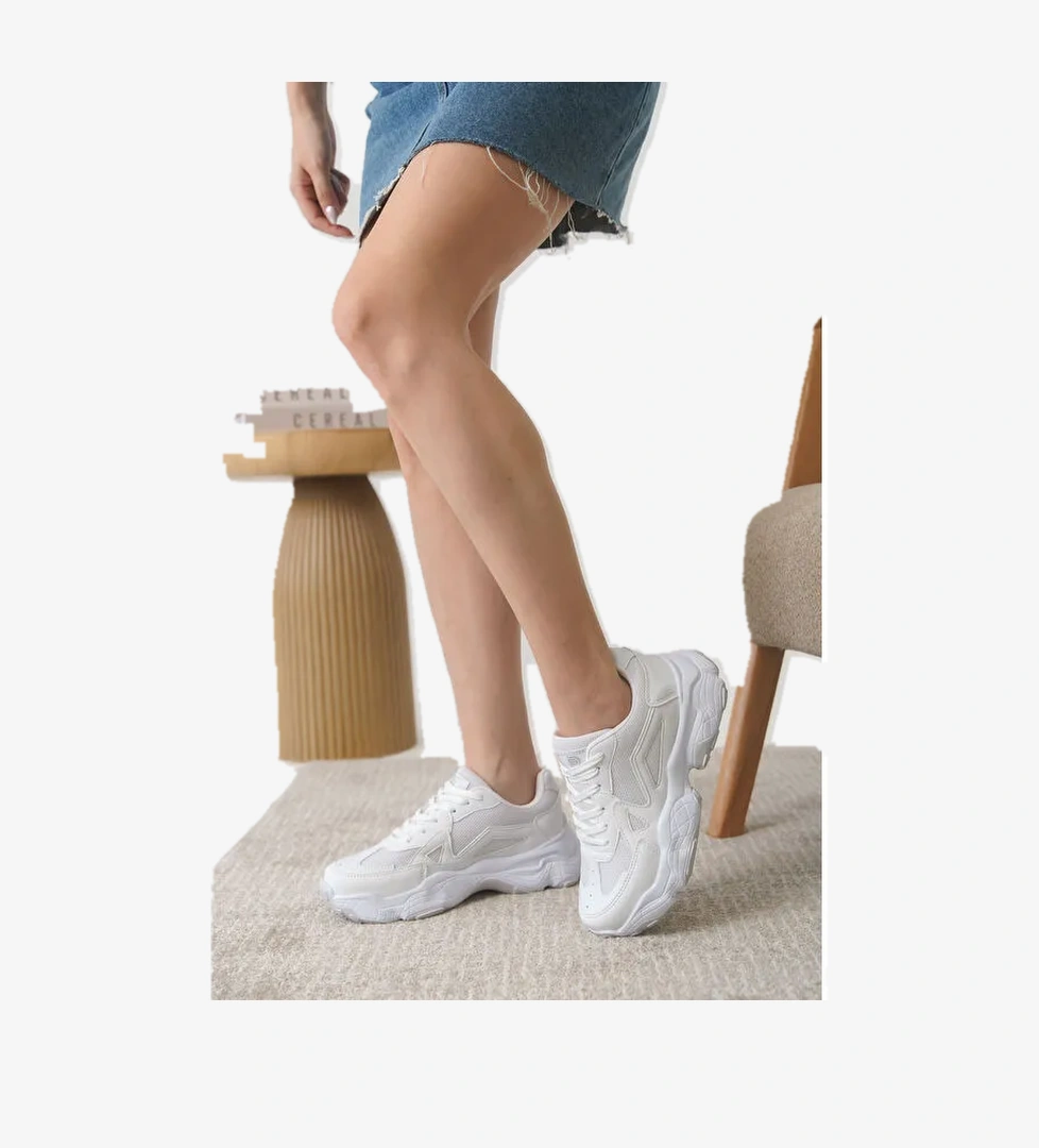 D0141 Kadın Günlük Ortopedik Sneaker Spor Ayakkabı - Görsel 1