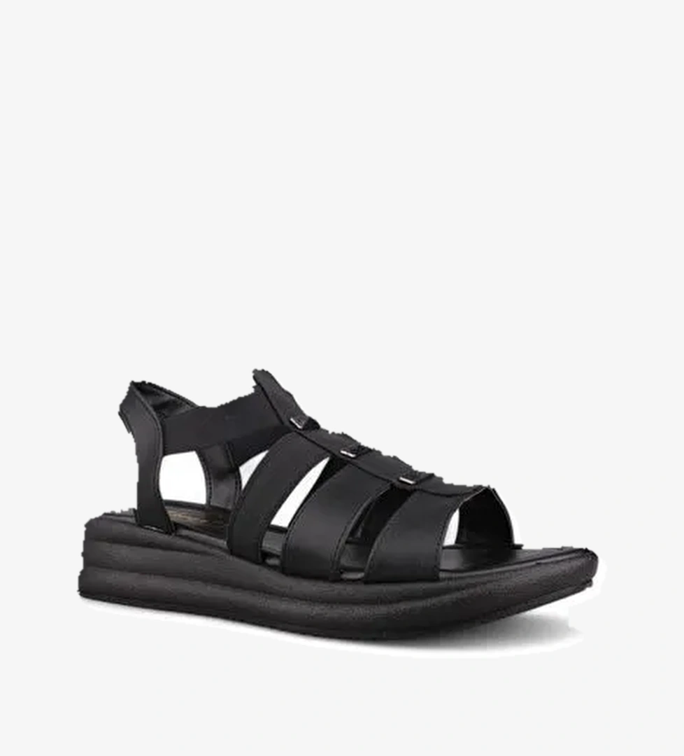 M.p Bej M.p Deri Kadın Günlük Sandalet