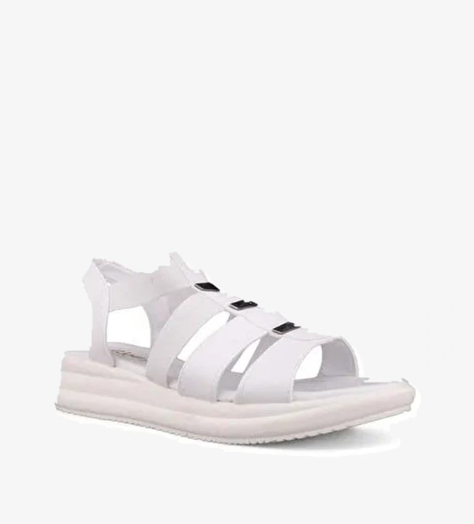 Kadın Günlük Sandalet - Beyaz, Deri