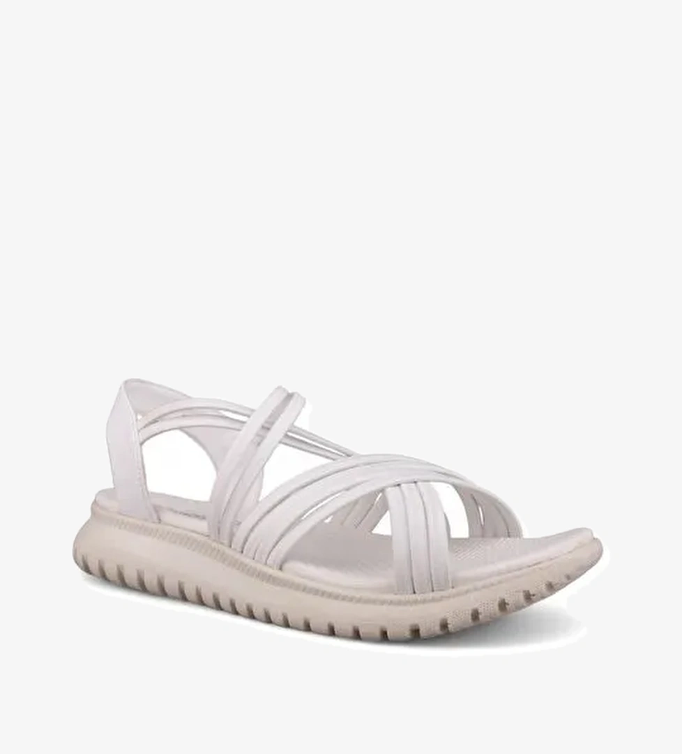 Kadın Günlük Sandalet - Beyaz, Deri