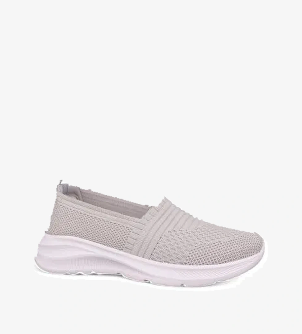 Kadın Günlük Ayakkabı - Gri, Tekstil - Görsel 1