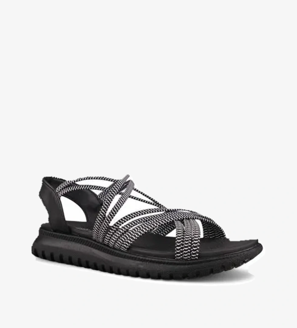 Kadın Sıyah Günlük Sandalet - Siyah, Deri