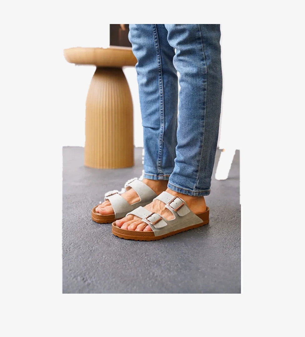 Arizona Günlük Ortopedik Unisex Çift Tokalı Terlik