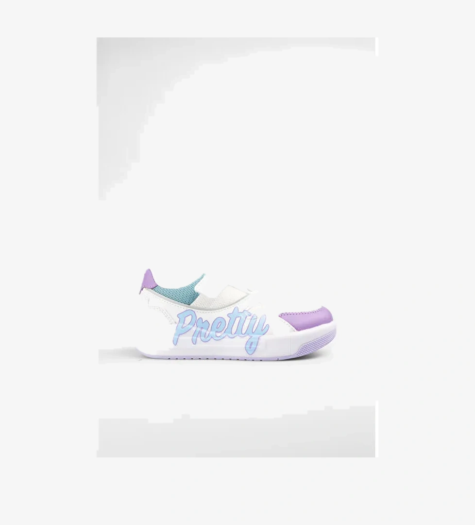 Pretty Işıklı Kız Okul Öncesi Beyaz Sneaker - Görsel 1
