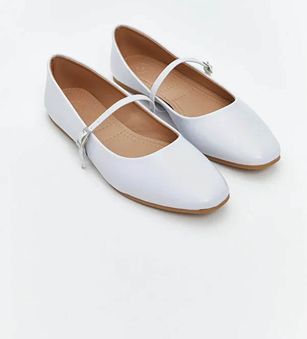 Lcw Steps Sarı Lcw Steps Deri Görünümlü Kadın Babet Ayakkabı