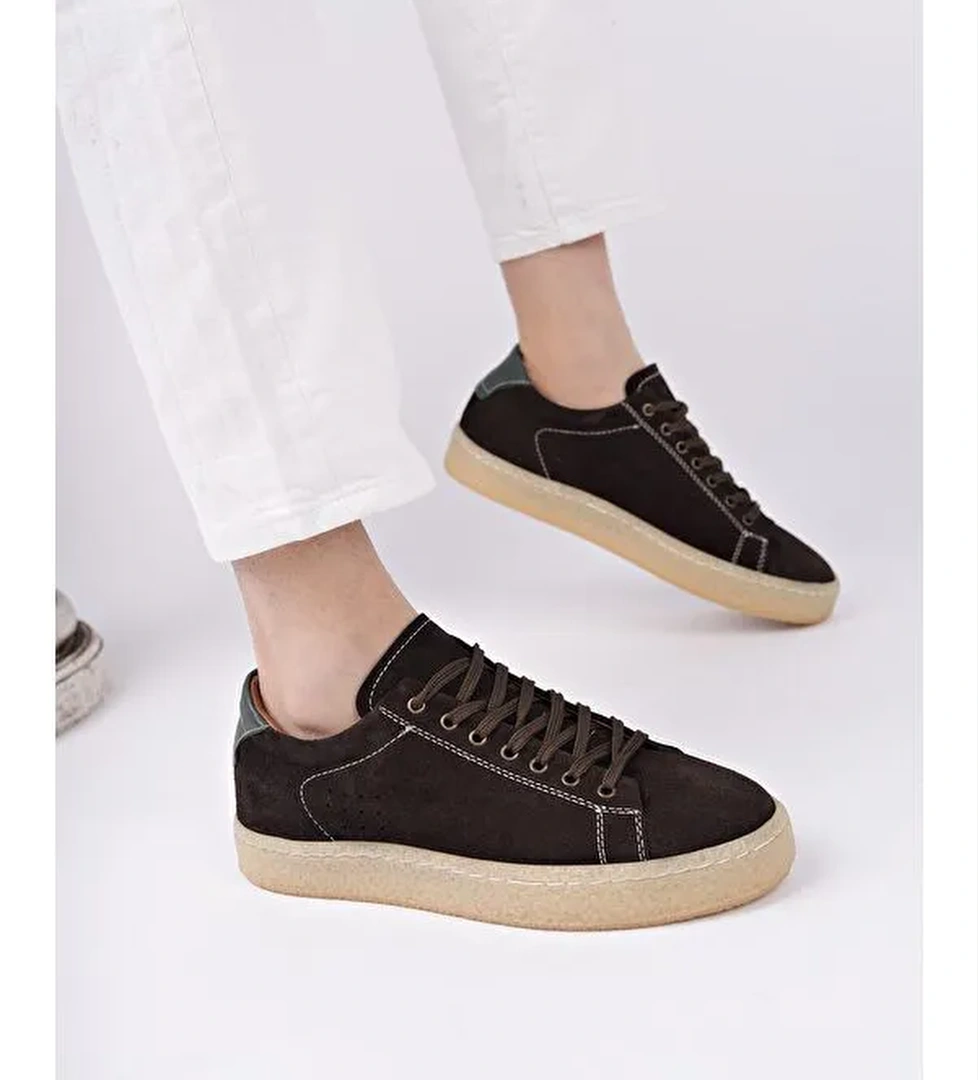 MİDWAY Bağcıklı Hakiki Deri Erkek Günlük Sneaker Spor Ayakkabı - Görsel 1