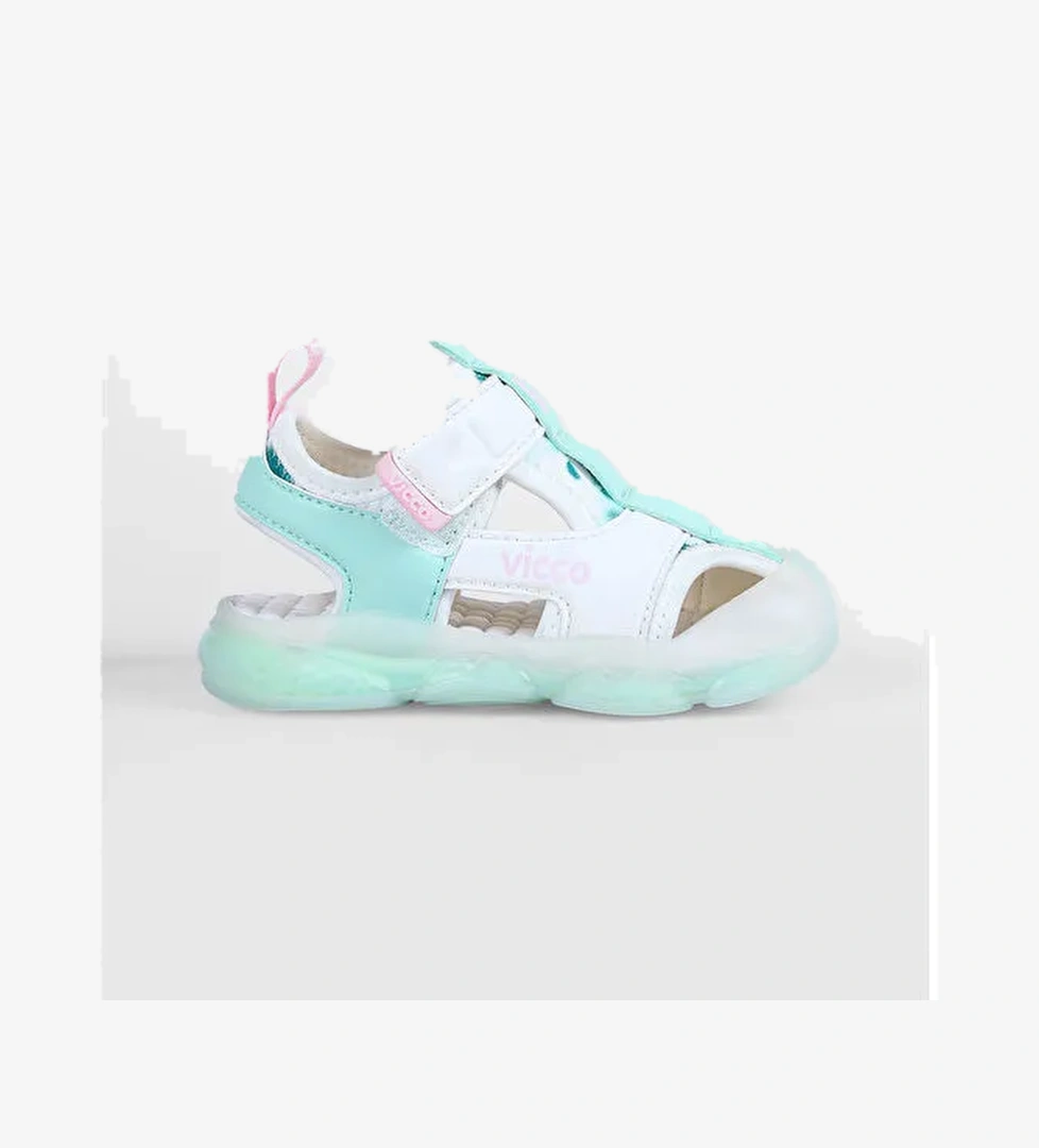 Live Işıklı Kız Bebek Beyaz Sandalet - Görsel 1