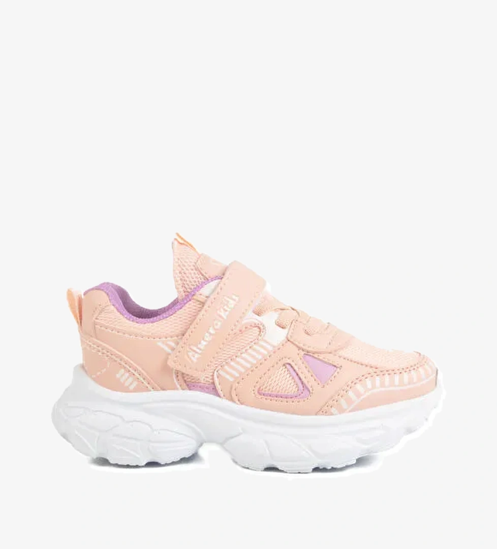 Pudra Cırtlı Fileli Kız Çocuk Spor Ayakkabı 1500 P