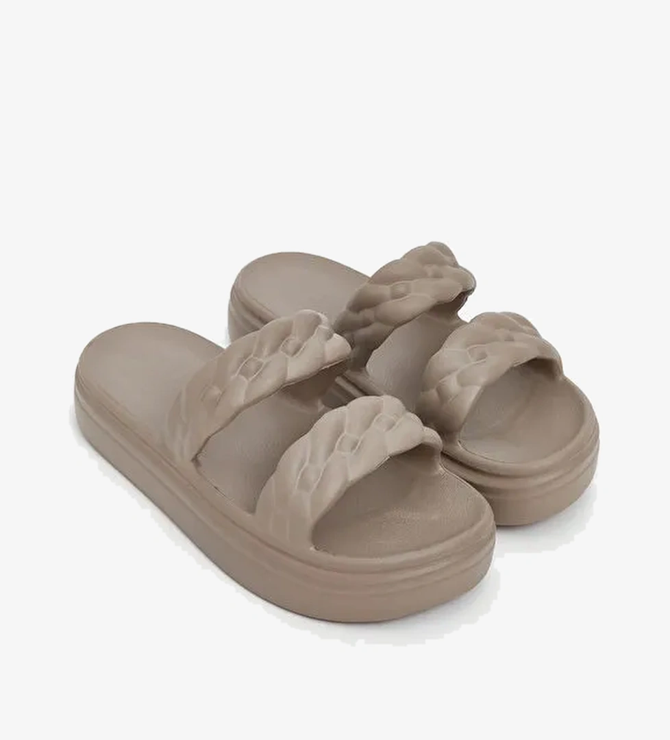 Çift Bantlı Kadın Terlik - Görsel 1