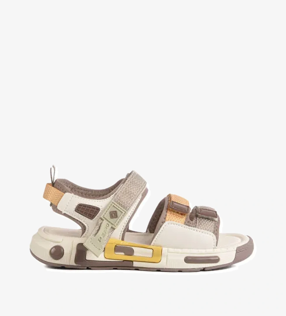 Krem Cırtlı Hafif Anatomik Erkek Çocuk Sandalet 1947 F