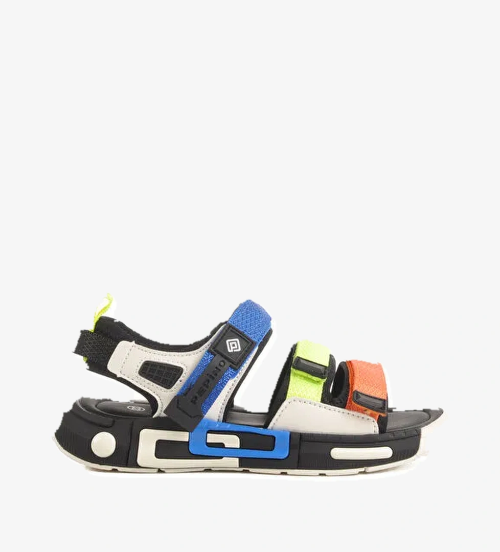 Siyah Cırtlı Hafif Anatomik Erkek Çocuk Sandalet 1947 F - Görsel 1