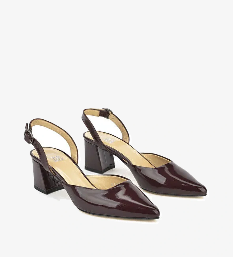 Ziya Kadın Hakiki Deri Topuklu Ayakkabı 1511030z2555 Bordo model görseli