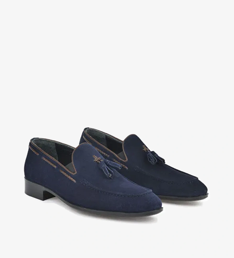 Erkek Hakiki Deri Klasik Ayakkabı 151985Z1001 Lacivert - Görsel 1