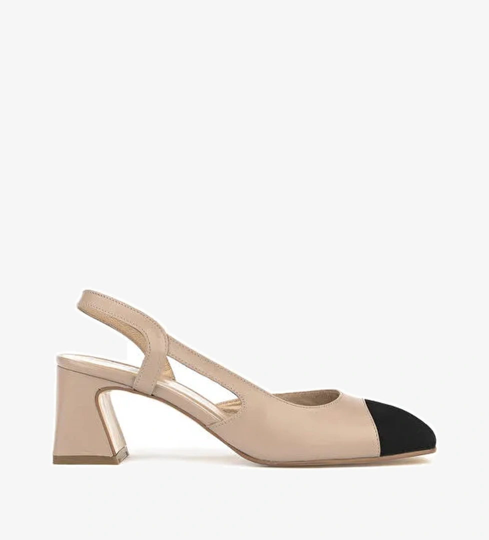 Kadın Hakiki Deri Topuklu Ayakkabı 1511030Z2553 Cappuccino