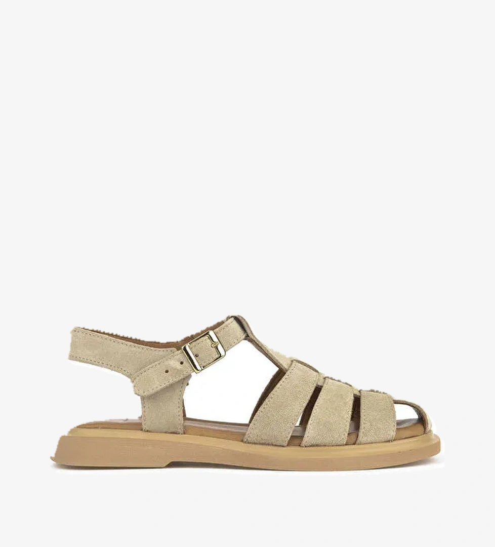 Kadın Hakiki Deri Sandalet 1511047Z6002 Bej - Görsel 1