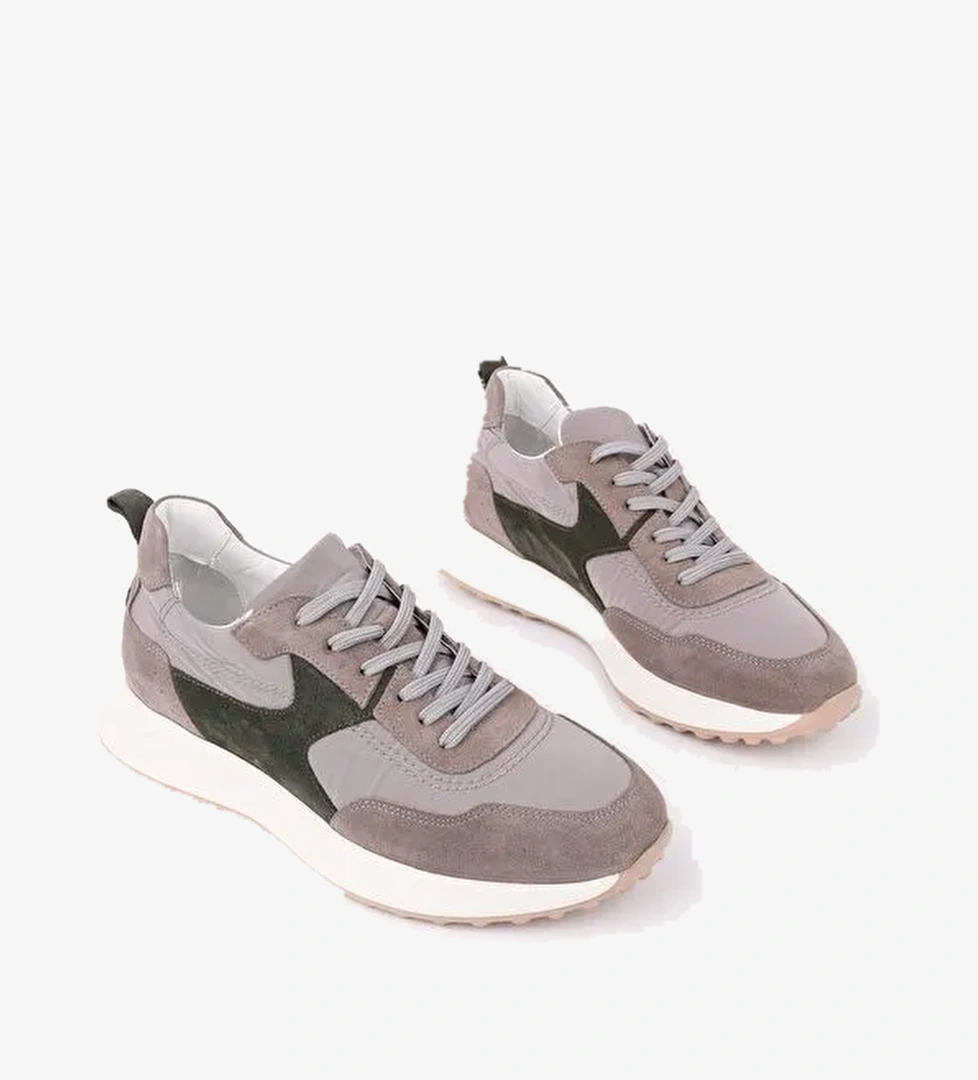 SVENSON Kalın Taban Bağcıklı Hakiki Deri Erkek Günlük Sneaker Spor Ayakkabı