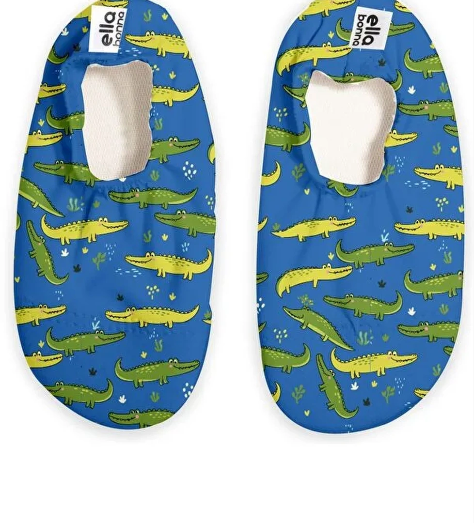 Kaydırmaz Taban, Unisex Bebek, Çocuk Deniz Ayakkabısı, Havuz Patiği, Dinozor