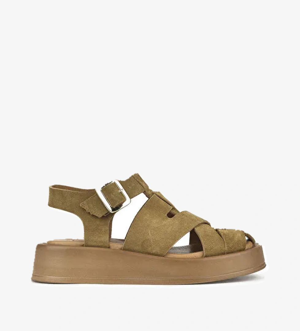 Hakiki Deri Kadın Sandalet 1511033Z25013 Tütün