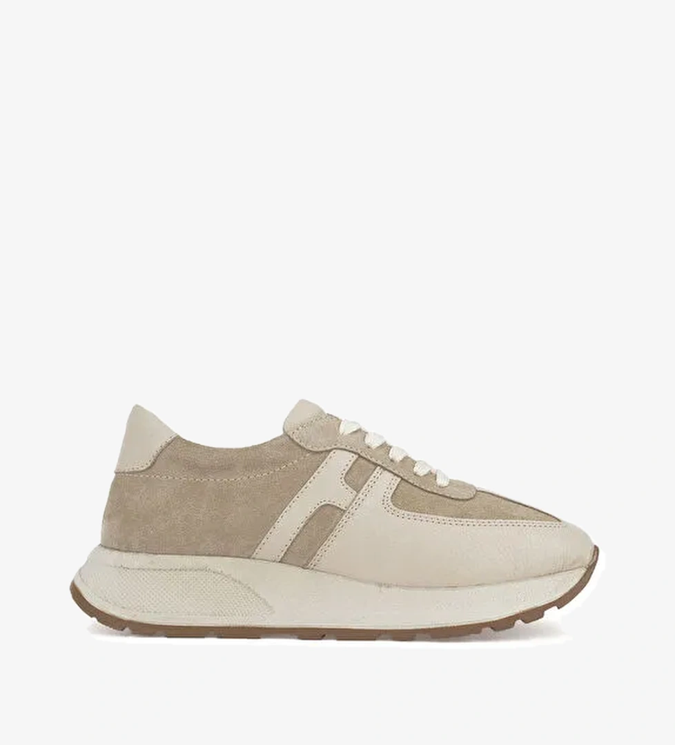 Kadın Hakiki Deri Sneaker 1511050Z2050 Bej - Görsel 1