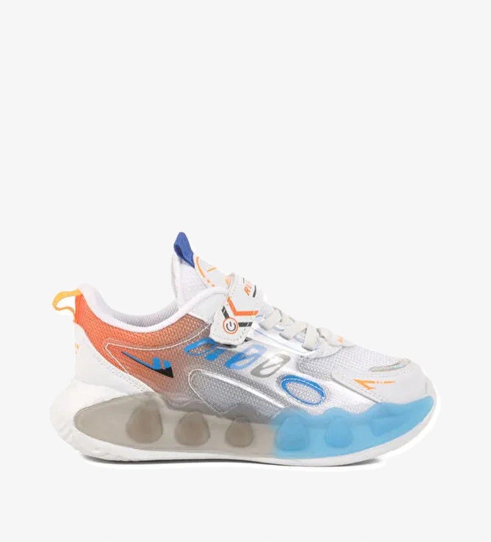 Beyaz Saks Cırtlı Fileli Erkek Spor Ayakkabı 2480 F