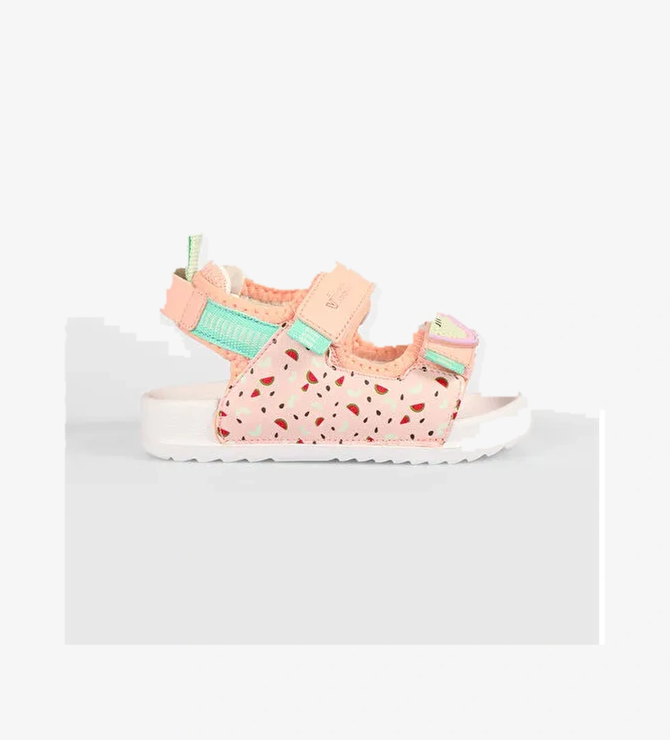 İnkagi Hafif Kız Okul Öncesi Pudra Sandalet - Görsel 1