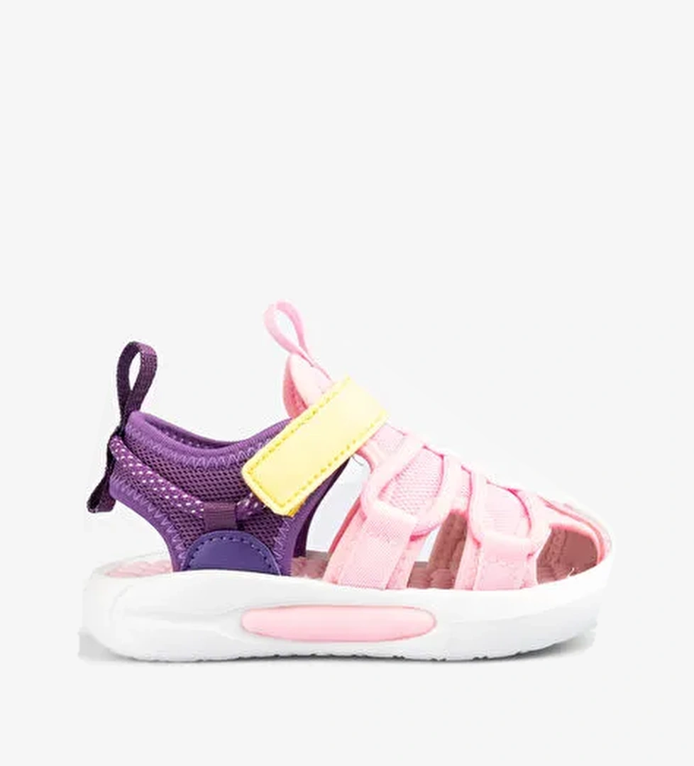 Thin Işıklı Kız Okul Öncesi Pudra Sandalet - Görsel 1