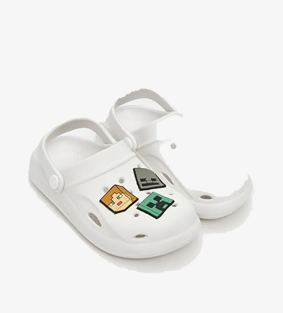 Minecraft Baskılı Erkek Çocuk Plaj Sandaleti - Görsel 1