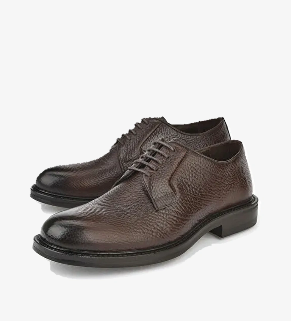 Erkek Hakiki Deri Ayakkabı 143986Z4131 Kahve - Görsel 1
