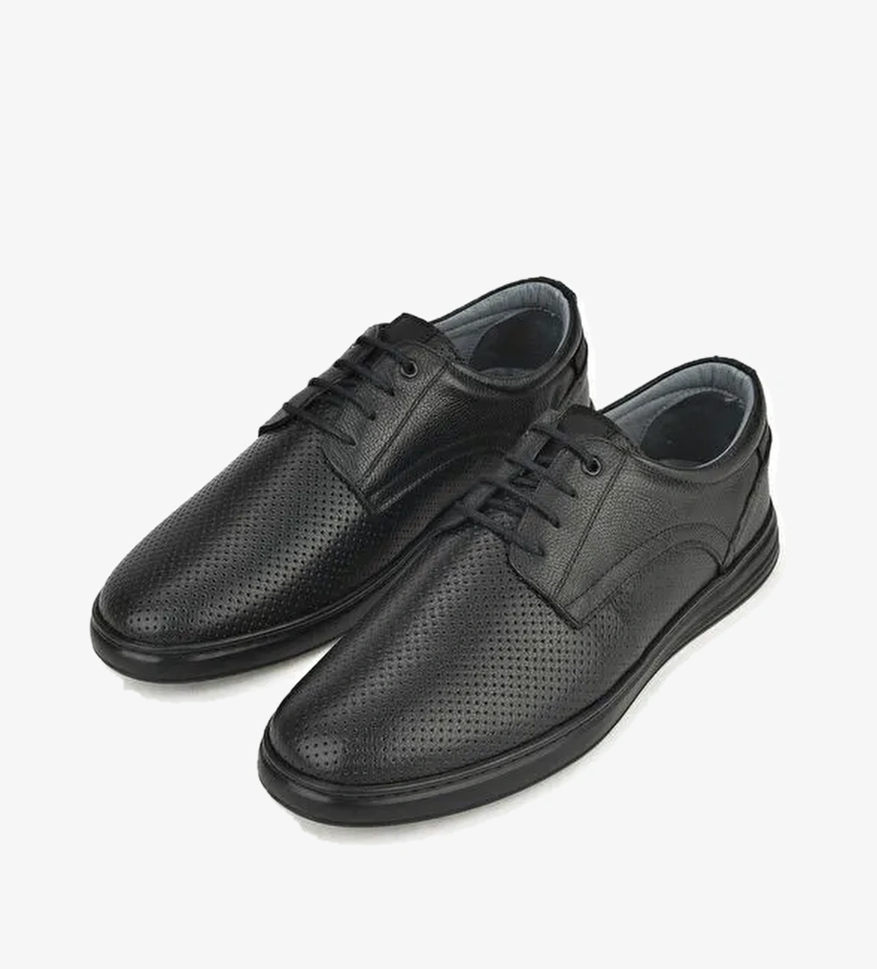 Erkek Hakiki Deri Ayakkabı 1411025Z946 Siyah - Görsel 1