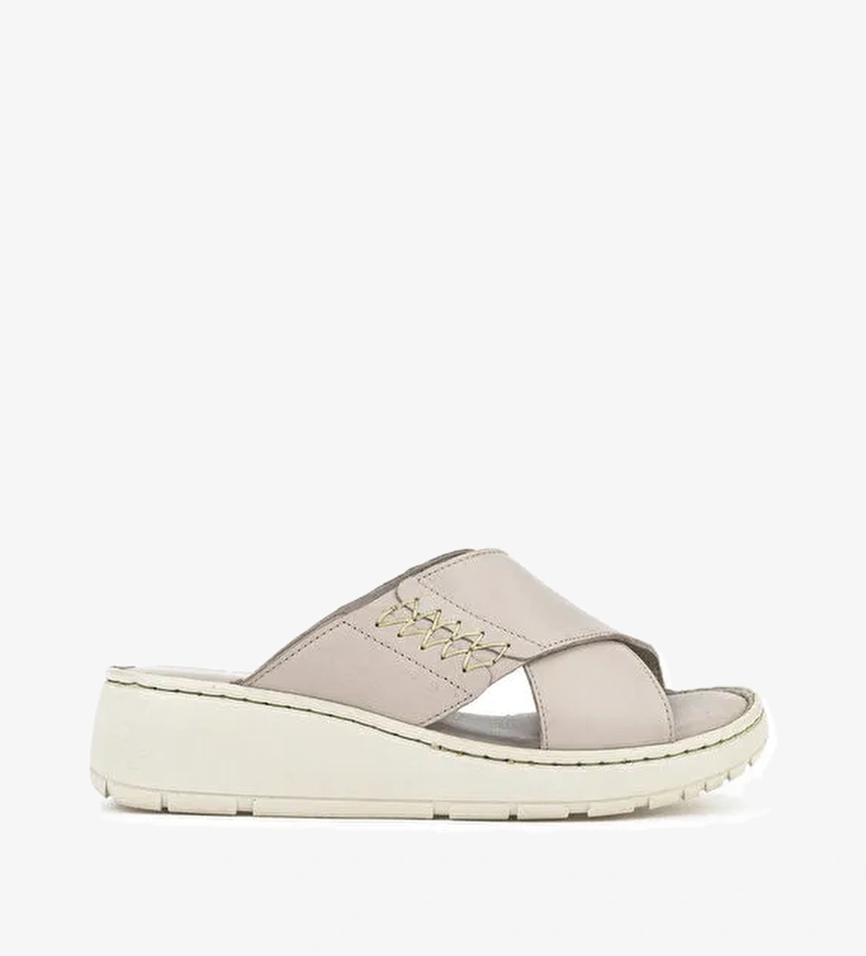 Kadın Hakiki Deri Terlik 1511048Z15 Taş