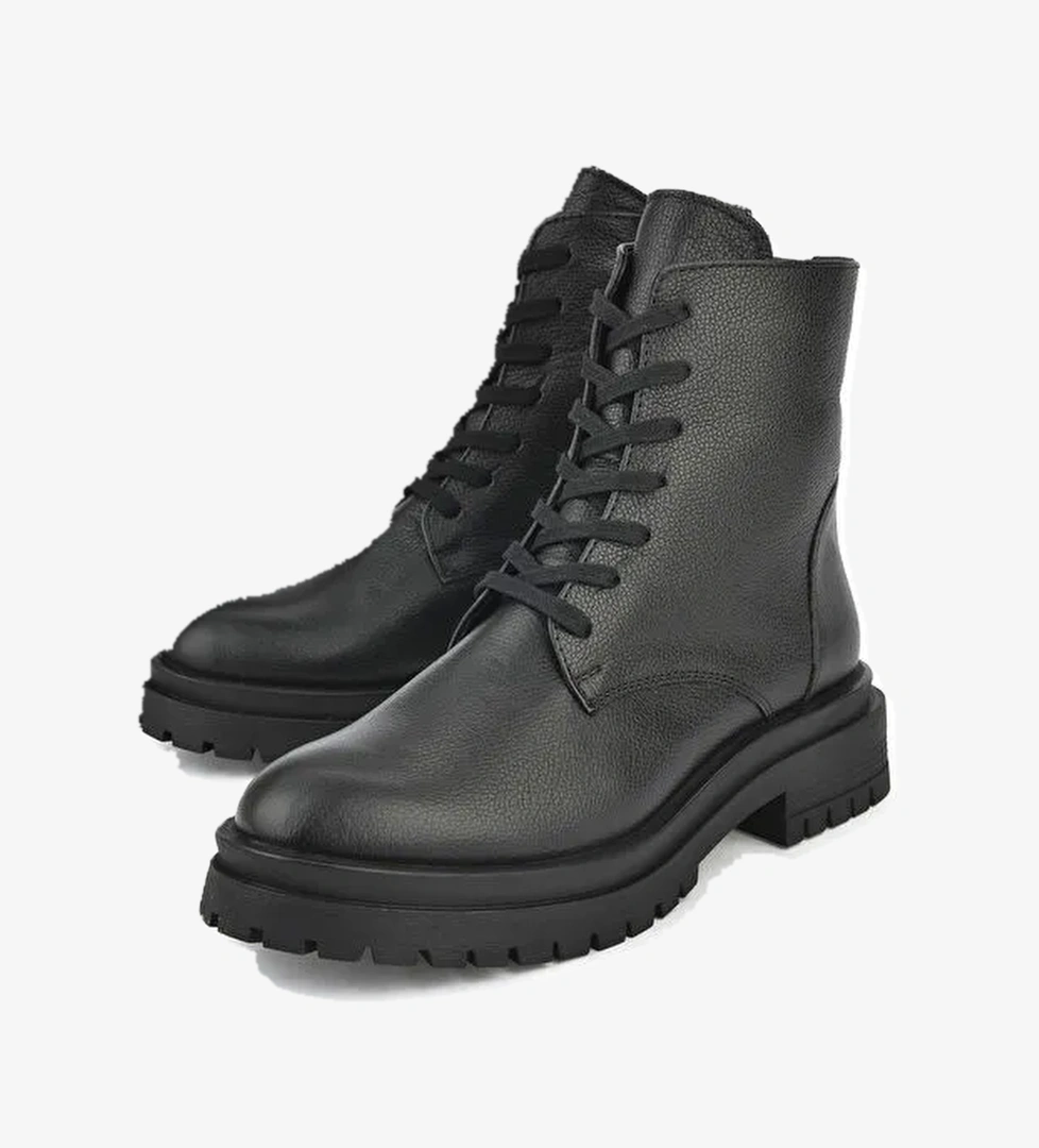 Kadın Hakiki Deri Bot 143359Z305 Siyah - Görsel 1