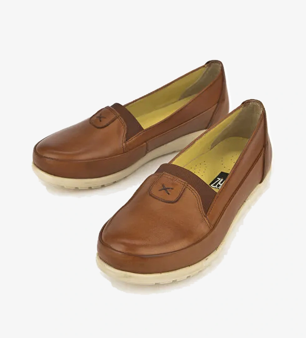 Kadın Hakiki Deri Günlük Ayakkabı 1411022Z7341 Taba